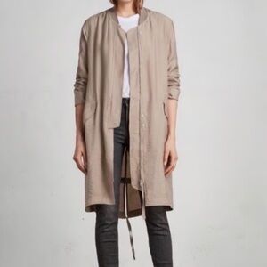 All Saints Elio Tan Utility Jacket Lightweight Versatile